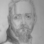 Old Master Study graphite portrait drawing