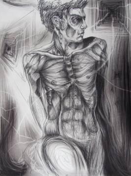 "Figure" - Graphite and charcoal - 24 x 18" (2009)