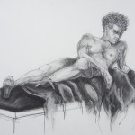 charcoal figure drawing of a man