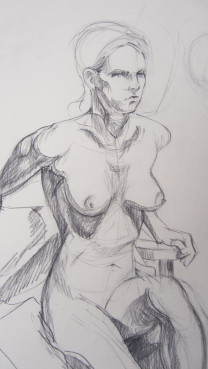 "Figure Drawing 1" Charcoal Figure Drawing