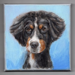 Custom Pet Portrait Acrylic Painting of a Dog